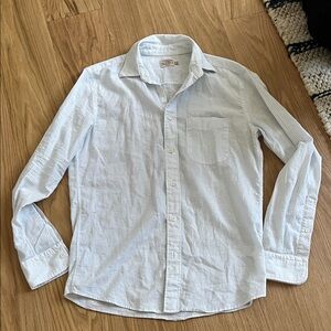 Faherty Men's Cloud Light Blue Striped Sport Button Down Shirt size XS